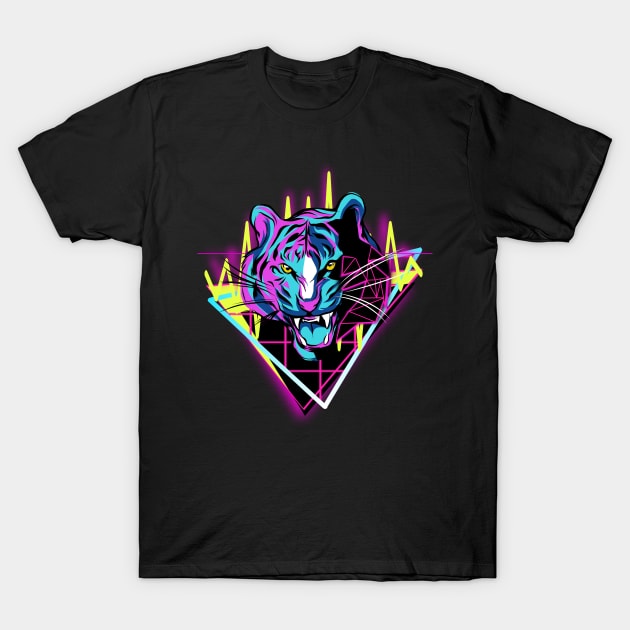 Neon Tiger T-Shirt by PlimPlom